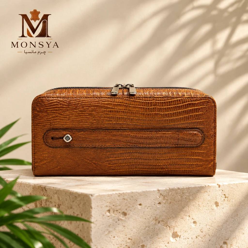 کیف چرم طبیعی دستی طرح آماندا
