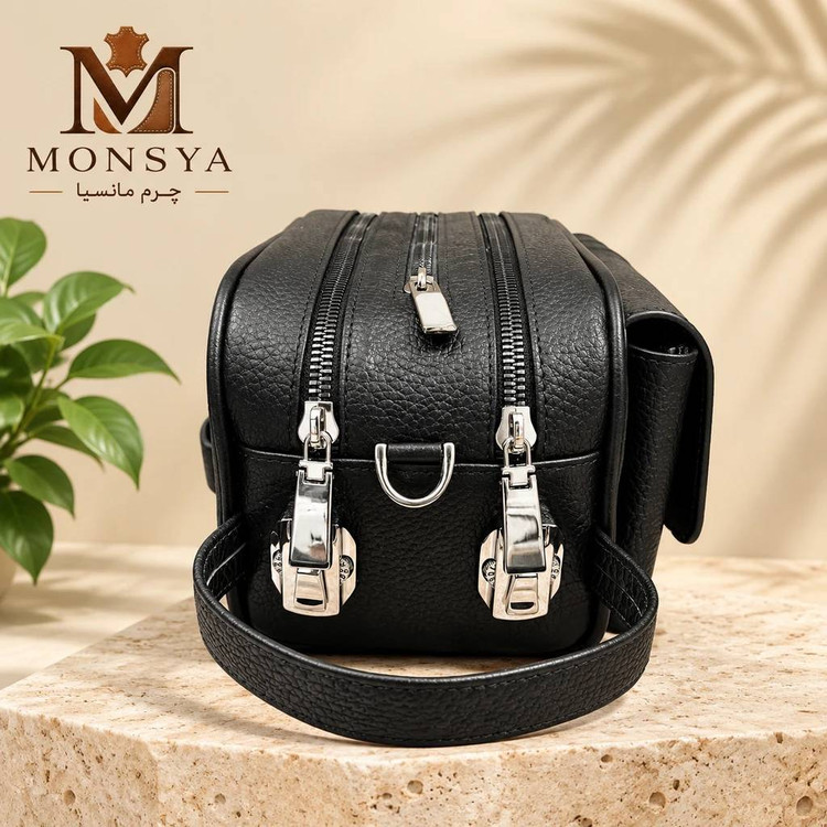 کیف چرم طبیعی دستی و دوشی مردانه طرح پارسیس