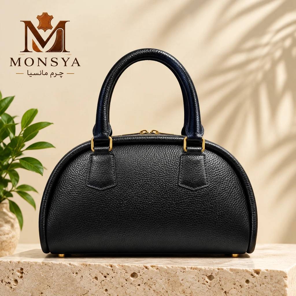 کیف چرم طبیعی زنانه دستی و دوشی طرح تمنا