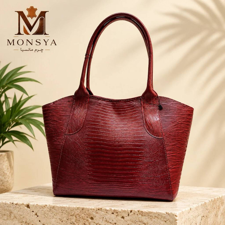 کیف چرم طبیعی زنانه دستی و دوشی طرح ساویناز