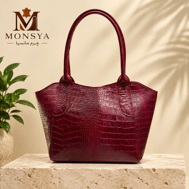 کیف چرم طبیعی زنانه دستی و دوشی طرح ساویناز