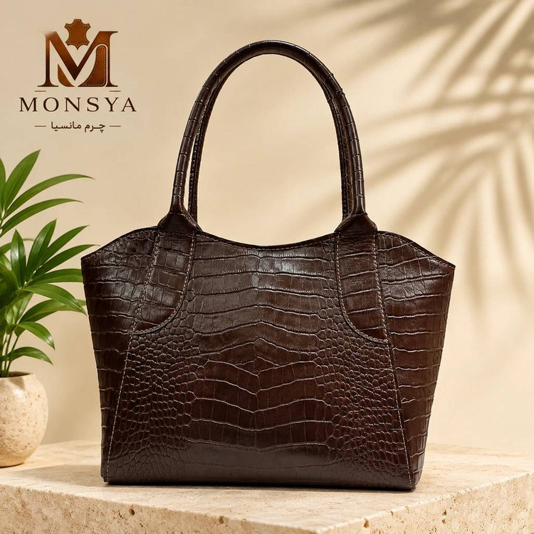 کیف چرم طبیعی زنانه دستی و دوشی طرح ساویناز