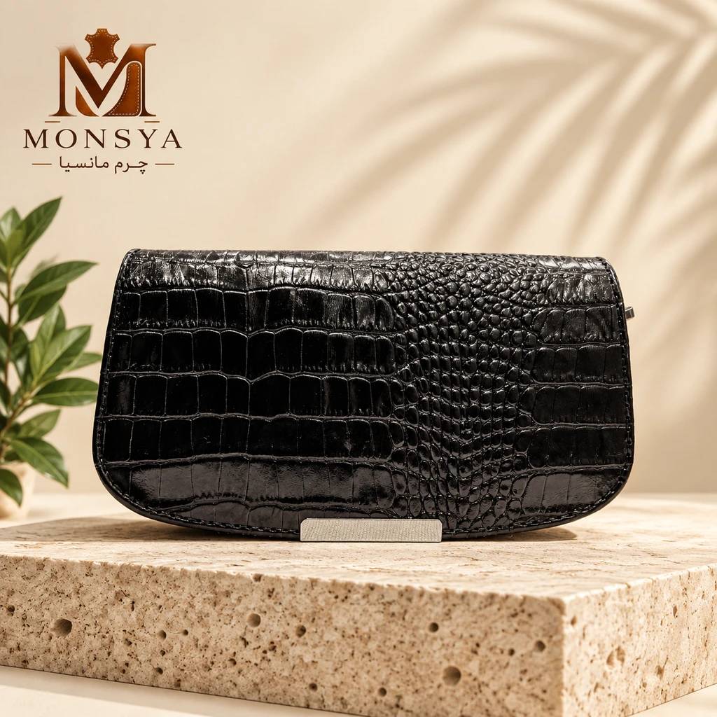 کیف چرم طبیعی دستی و دوشی طرح نغمه