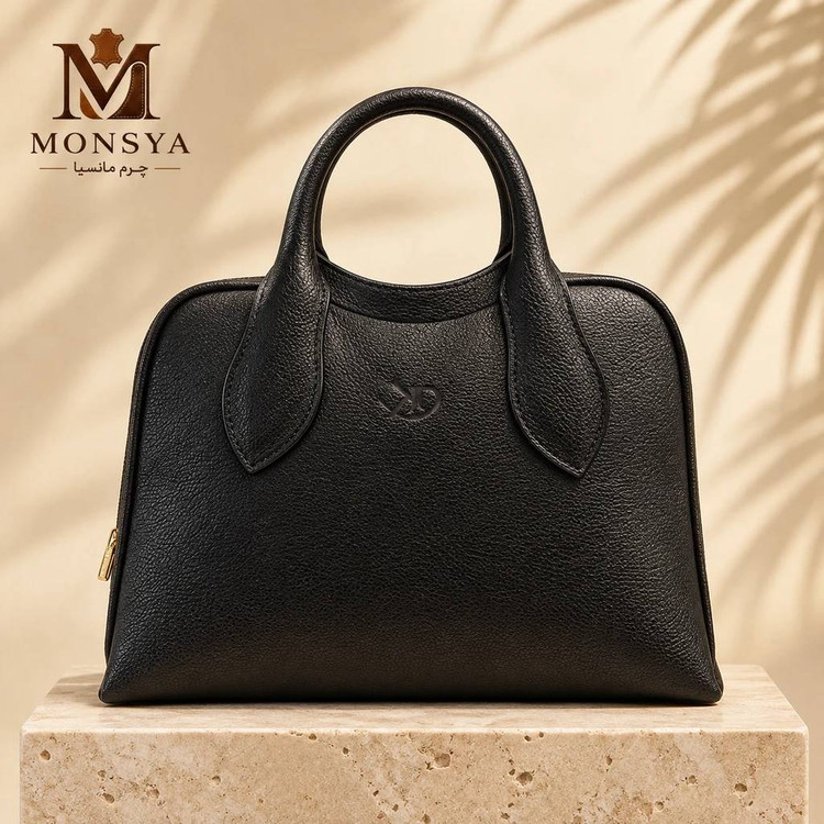 کیف چرم طبیعی زنانه دستی طرح مینو