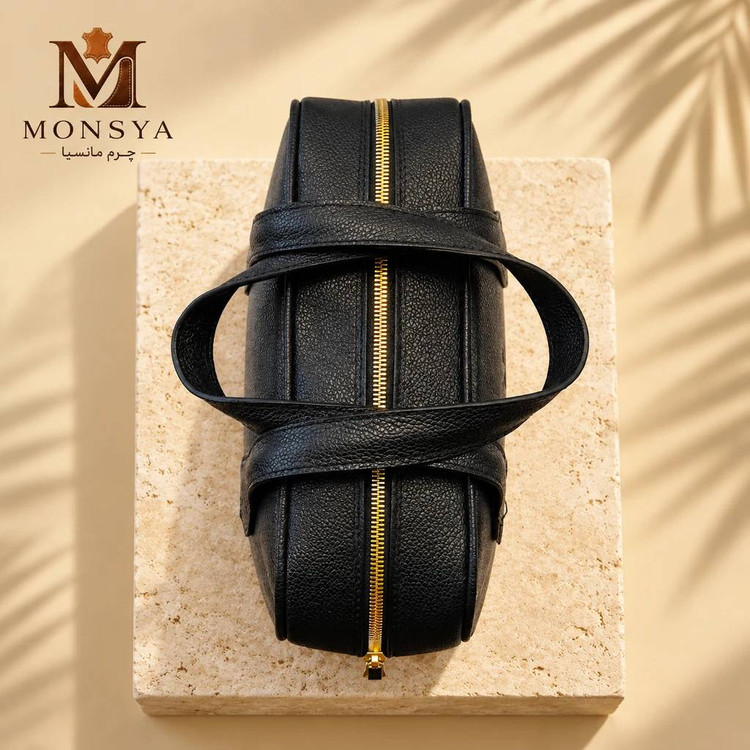 کیف چرم طبیعی زنانه دستی طرح مینو
